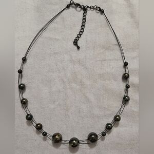Elegant Black Beaded Necklace